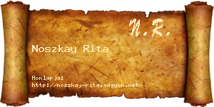 Noszkay Rita névjegykártya