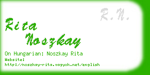 rita noszkay business card